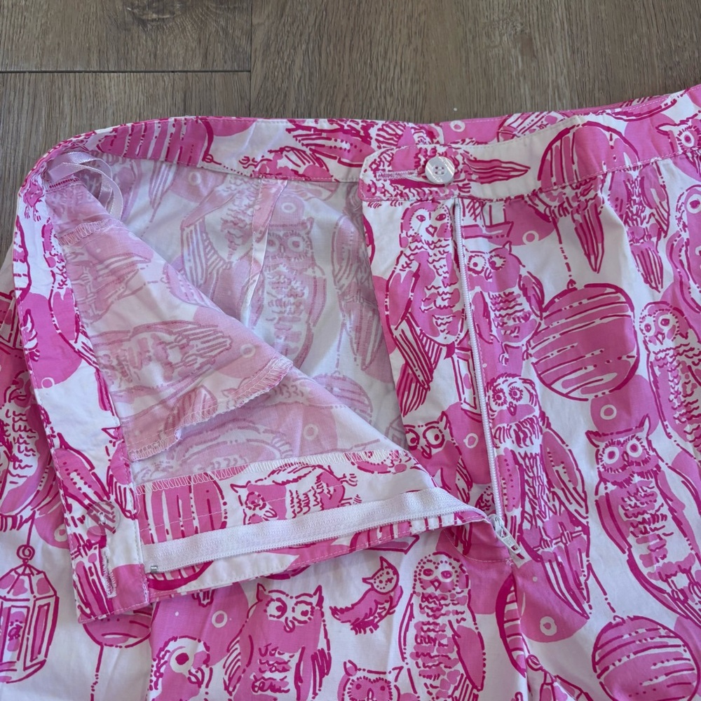 Lilly Pulitzer Vtg Women’s Glow In The Dark White Label Owl Capri Pants 10 31x23 - Picture 4 of 9